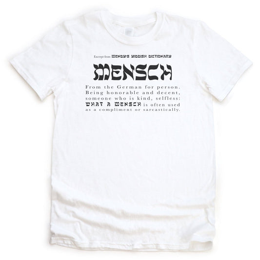 'Mensch' T-Shirt (definition) - T-Shirts - Meshugge