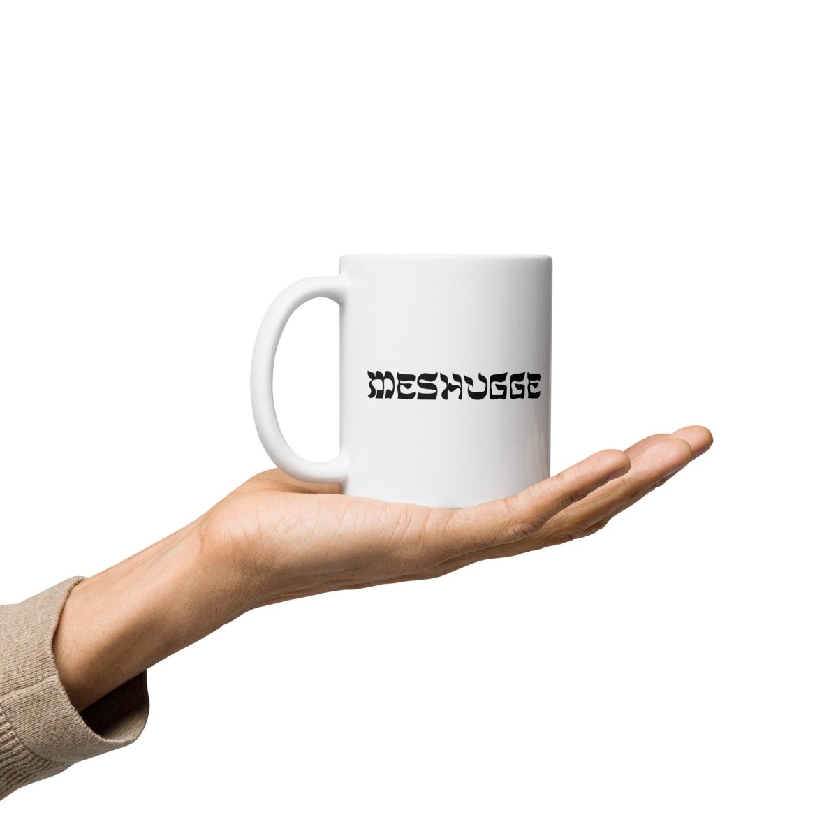 'Meshugge' Mug White handheld- Accessories - Meshugge