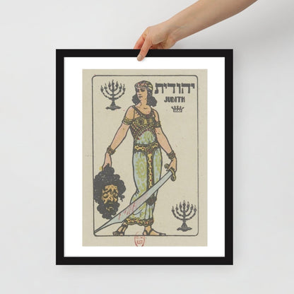 Hand holding judith poster framed artwork 16x20