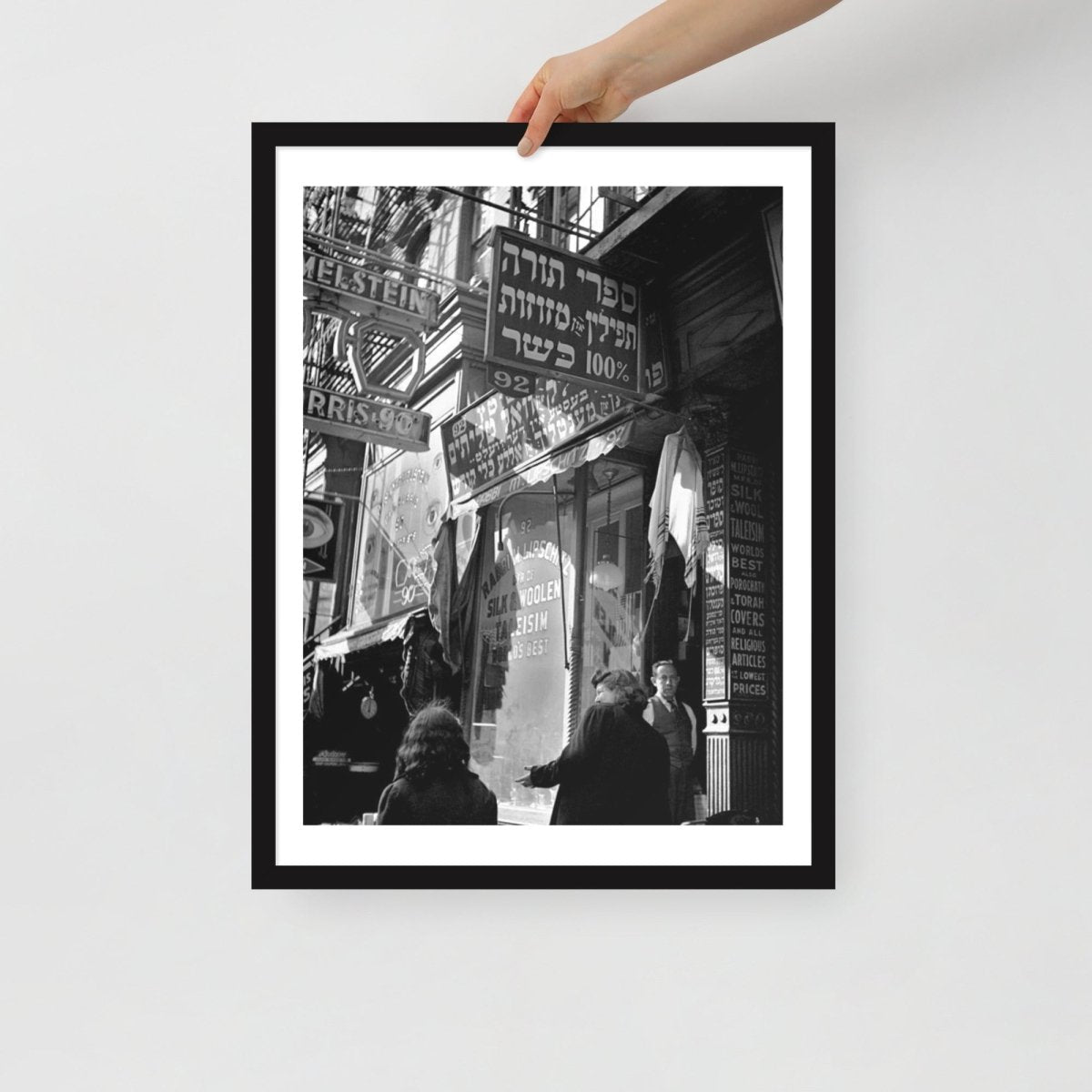 Hand holding the New York Yiddish poster 18x24 format