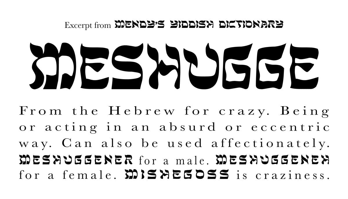 Meshugge definition logo