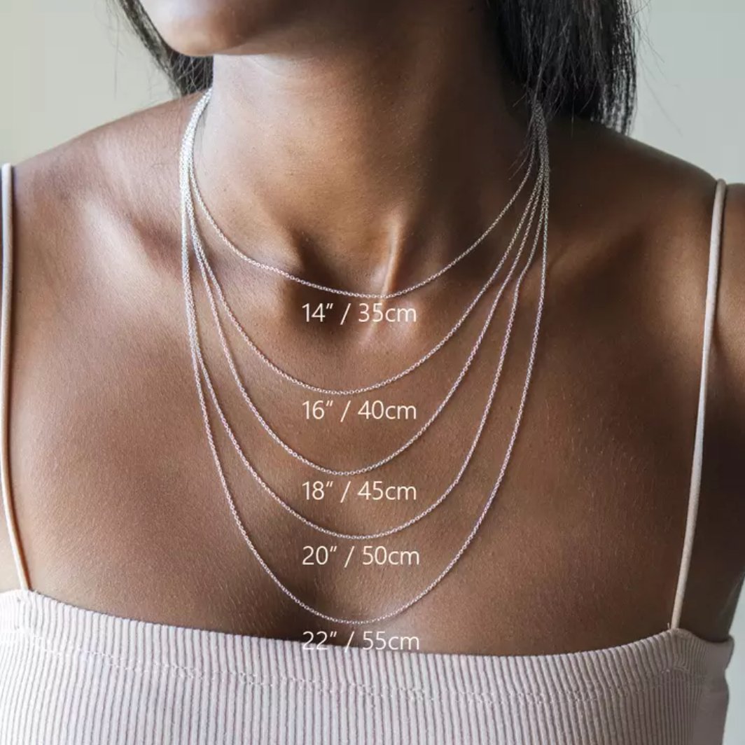 Size chart of the chai necklace length