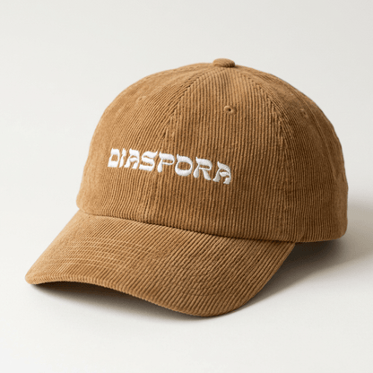 'Diaspora' Corduroy Hat Brown Left Side - Hats - Meshugge