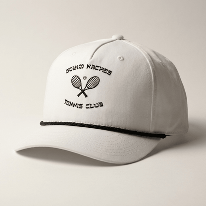'Goyim Naches' Tennis Club Cap White - Hats - Meshugge