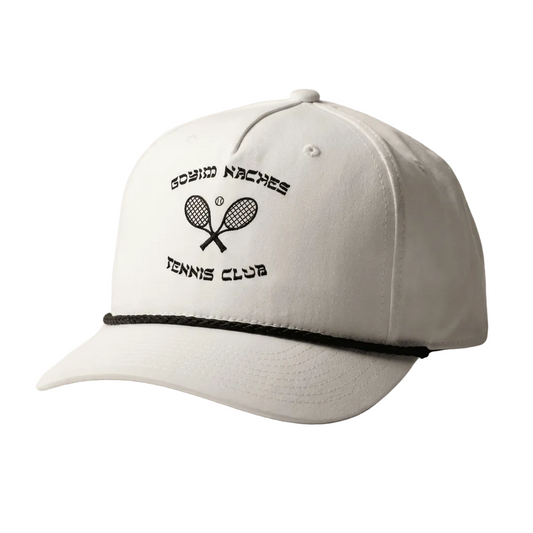 'Goyim Naches' Tennis Club Cap White - Hats - Meshugge
