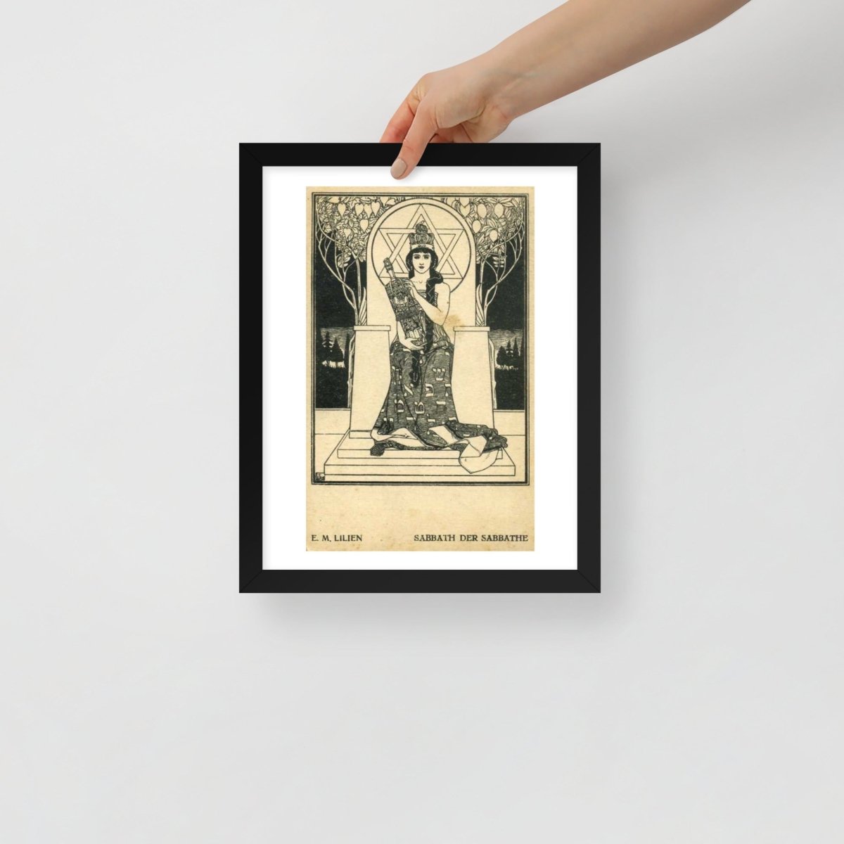 hand holding Sabbath Queen framed poster 11x14