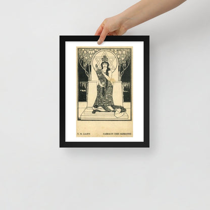 hand holding Sabbath Queen framed poster 11x14