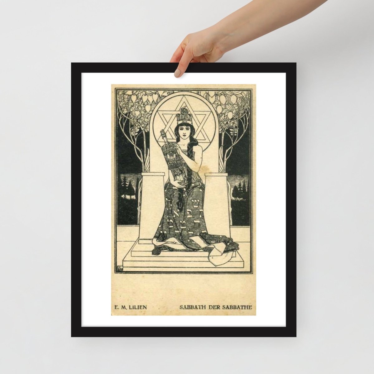 hand holding Sabbath Queen framed poster 16x20