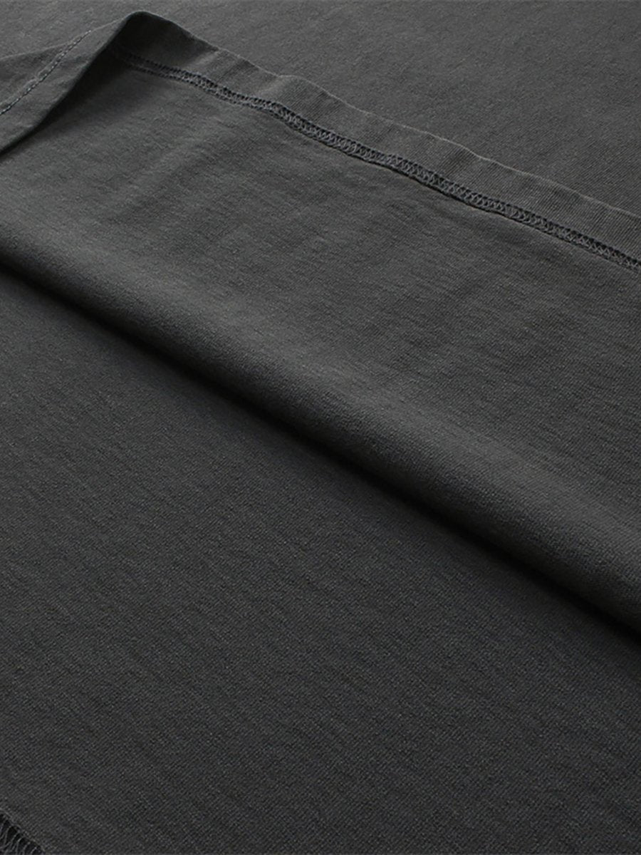 Hasidic Yiddish T-shirt stitching close-up