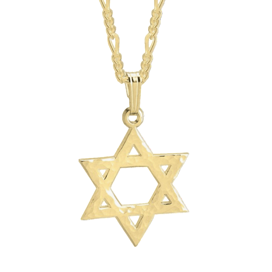 Magen David 'Hammer' Necklace - Judaica - Meshugge - 24k Gold