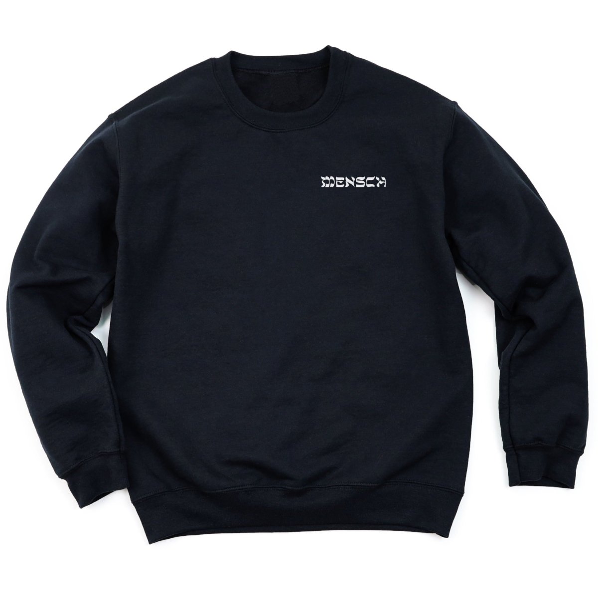 'Mensch' Black Sweatshirt - Sweatshirts - Meshugge