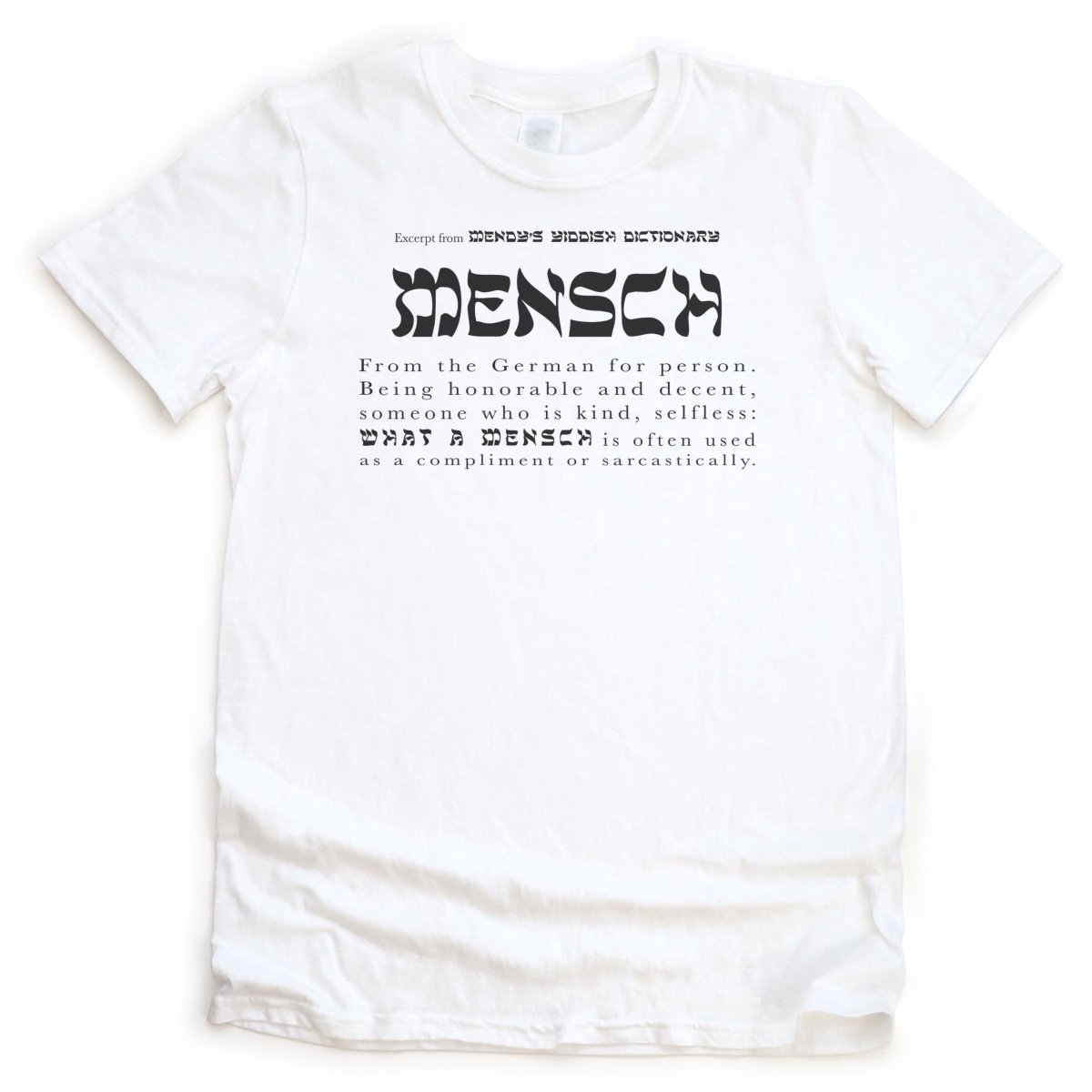 'Mensch' T-Shirt (definition) - T-Shirts - Meshugge