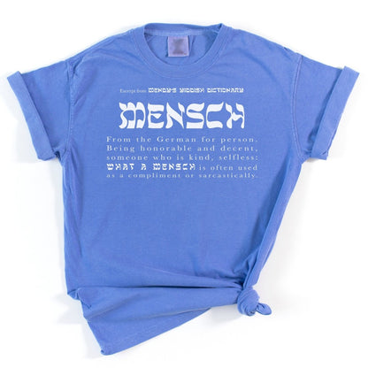'Mensch' T-Shirt (definition) - Royal Blue T-Shirts - Meshugge