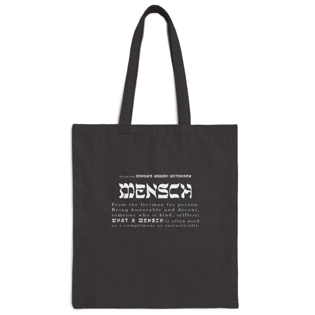 'Mensch' Tote Bag Black - Accessories - Meshugge