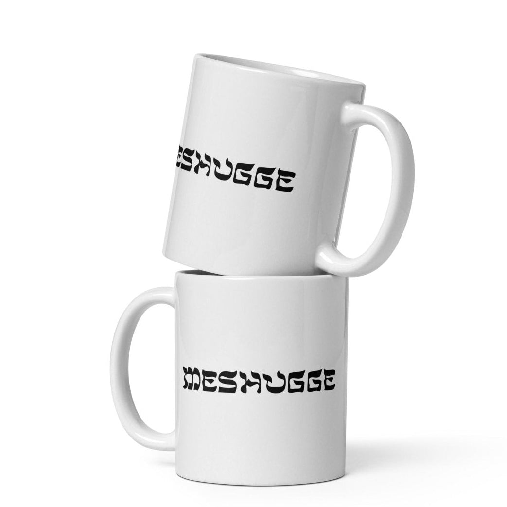 'Meshugge' White Mug Stacked  - Accessories - Meshugge