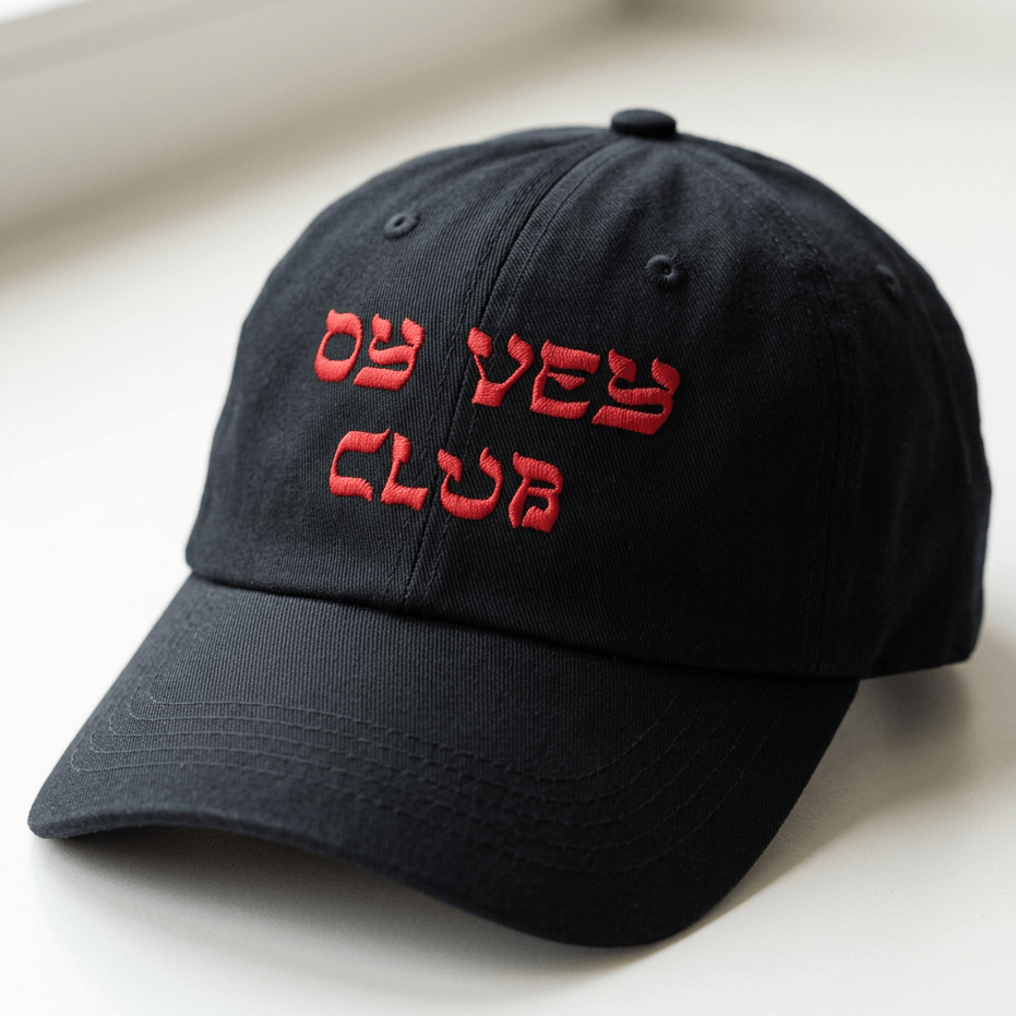 'Oy Vey Club' '90s Cap Black - Hats - Meshugge