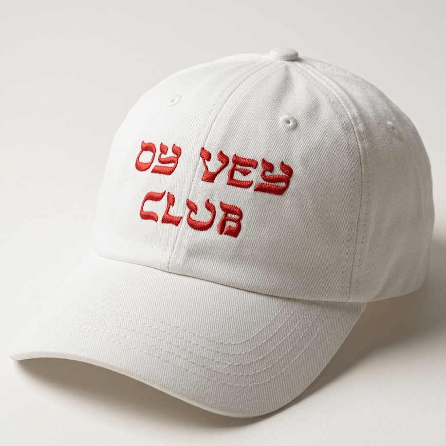 'Oy Vey Club' '90s Cap White - Hats - Meshugge